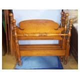 nice pair of maple twin beds