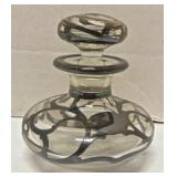 Silver Overlay Perfume Bottle