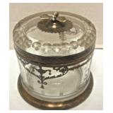 Sterling Overlay Honey Jar