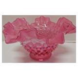 Pink Hobnail Brides Basket