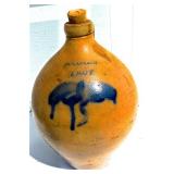 Ovoid Jug w/Blue - Troy, NY 