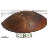 Underside of Oblong Wooden Bowl