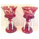 Bohemian Glass Candles 