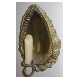 Brass Leaf Sconce