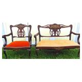 2 Pc. Inlaid Mahogany Set