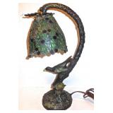 Leaded Desk Lamp Attributed to Philip Seumor