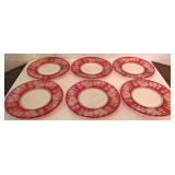 Cranberry Etched Dishes