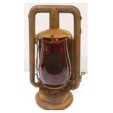 Lantern w/Red Glass
