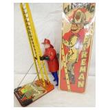 VIEW 3 OTHERSIDE CLIMBING WINDUP FIREMAN W/ BOX 