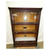 OAK 3 STACK LAWYERS BOOKCASE 