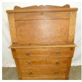 OAK DROPFRONT DESK W/ 3 DRAWERS 