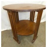 UNUSUAL 28IN OAK CENTER TABLE 