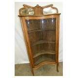 UNUSUAL OAK CORNER DISPLAY 