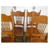 VIEW 2 CLOSEUP MATCHING OAK CHAIRS 