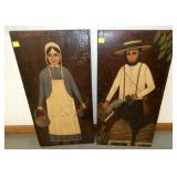 16X32 ARTIST SIGNED HANDPAINTED ON WOOD 