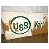 VIEW 2 CLOSEUP OLD STOCK USS SIGN 