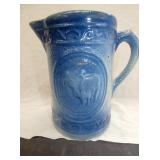 BLUE/WHITE PITCHER W/ COWS 
