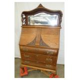 UNUSUAL DROPFRONT DESK W/ MIRROR 