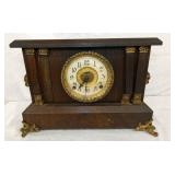 INGRAHAM COLUMN MANTEL CLOCK 