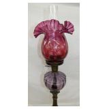 VIEW 2 CLOSEUP CRANBERRY PARLOR LAMP 