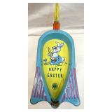 VIEW 2 CLOSEUP HAPPY EASTER TIN TOY 