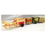 WINDUP STAGE COACH,ROY, TRIGGER CARS 