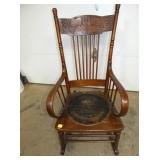 OAK PRESSED BACK ROCKER 