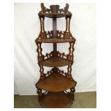 UNUSUAL WALNUT CORNER DISPLAY 