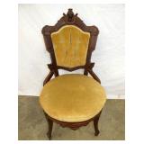 WALNUT VICTORIAN HIP CHAIR 