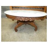 VIEW 2 WALNUT MARBLE TOP COFFEE TABLE 