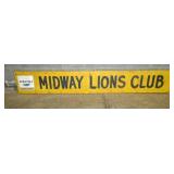 117X18 MIDWAY LIONS CLUB PEPSI SIGN 