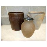 VARIOUS SALT GLAZE POTTERY 