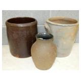 VIEW 2 POTTERY JARS/CROCKS 