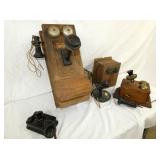 GROUP PICTURE OAK WALL PHONES 