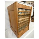 VIEW 2 SIDE OAK SPOOL CABINET 