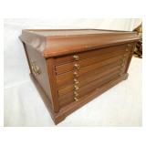 VIEW 2 CLOSEUP 7 DRAWER JEWELRY CASE 