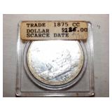 1875 CARSON CITY SILVER DOLLAR 