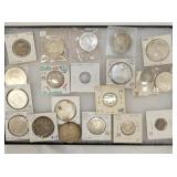 SILVER CUBA, MEXICO, OTHER COINS 