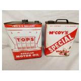 TOPS OIL, MCCOYS CHARLOTTE NC OIL CANS 