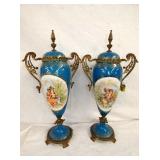 20IN FOOTED VICTORIAN VASES 