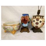 5,11,20 UNUSUAL VASE, FRANCE BOWL, LAMP 