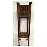 40IN PRESSED CARVED PLANT STAND 
