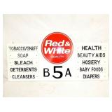 24X47 WOODEN RED & WHITE SIGN 