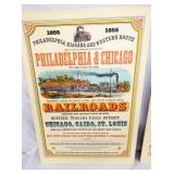 14X20 PHIL. & CHICAGO RR POSTER  