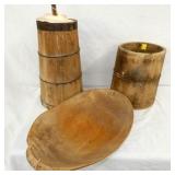 PRIM. DOUGH BOWL, MEASURE, CHURN 