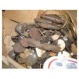 CLOCK PARTS, WEIGHTS, ETC 