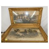 16X30 OIL ON BOARDS, GOLD GILDED FRAMES 