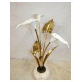 20 1/2IN MID CENTURY BRASS/GLASS ART 