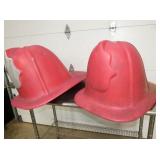 VIEW 2 FIBERGLASS FIREMAN HELMENTS 