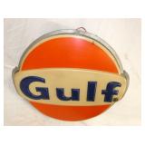 VIEW 2 CLOSEUP EMB. GULF PLASTIC SIGN 